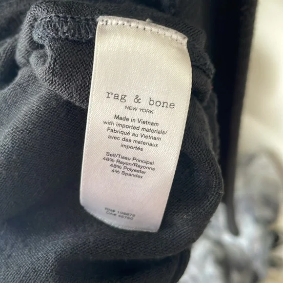 rag & bone Black Long Sleeve Top Women’s XL - Picture 5 of 5